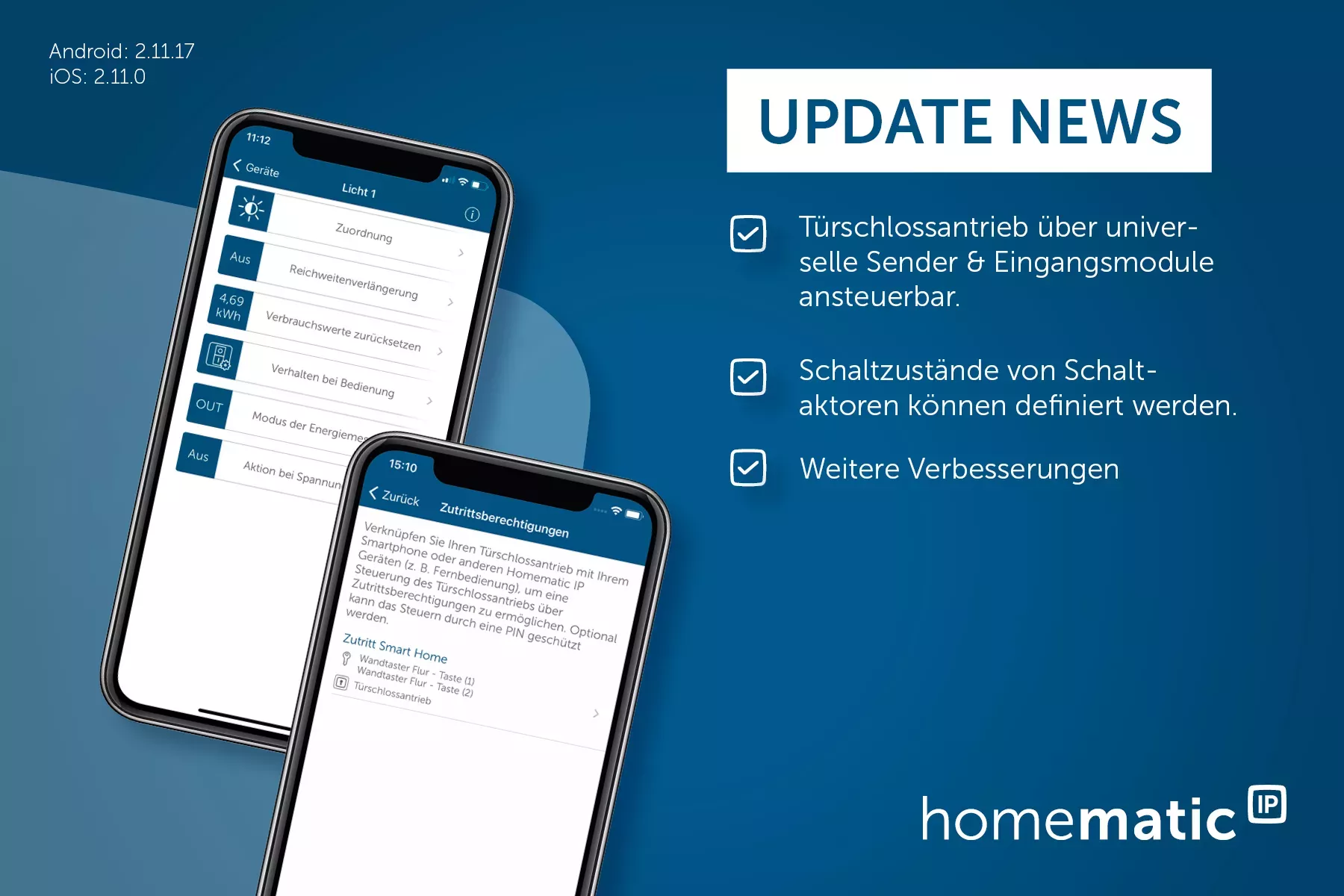 Homematic IP App Version 2.11.0 (iOS) and 2.11.17 (Android) released |  Homematic IP