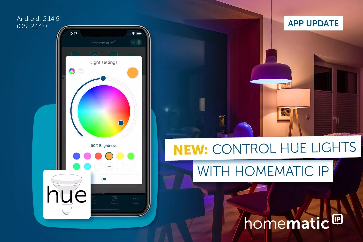 Homematic IP and Philips Hue light up the home together | Homematic IP